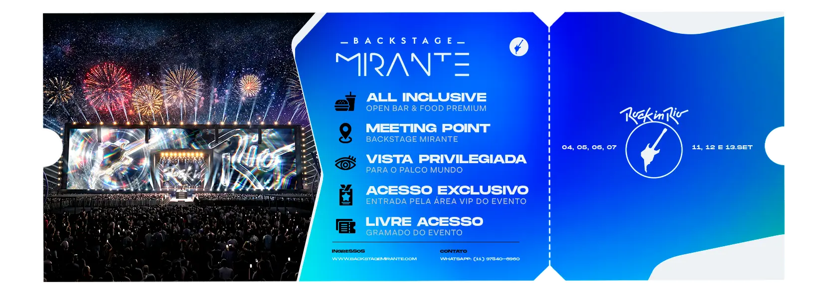 Rock in Rio - Experiência VIP Backstage Mirante