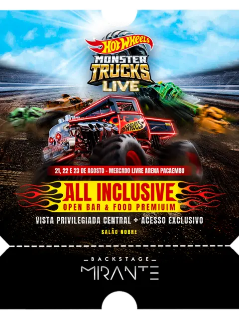 Hot Wheels Monster Truck Live - Backstage Mirante Salão Nobre